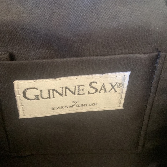 Gunne Sax Jessica‎ McClintock Black Shinmer Evening Formal Cocktail Clutch Purse - Picture 9 of 10